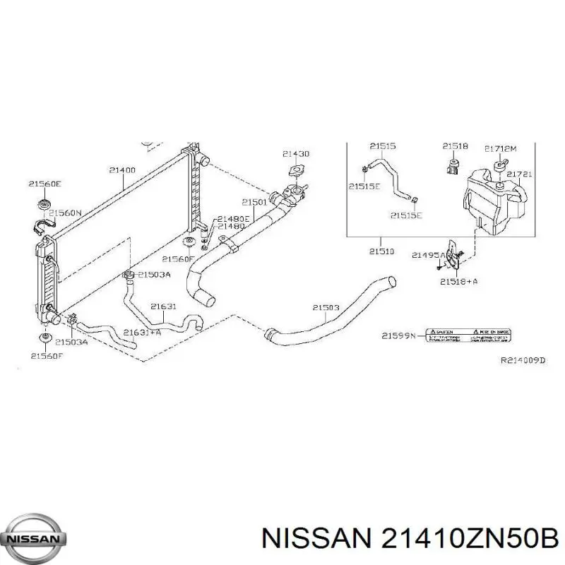 Купити 21410ZN50B Nissan/Infiniti Радіатор двигуна