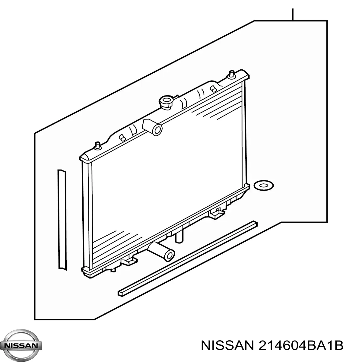 Радіатор охолодження двигуна 214604BA0B Nissan