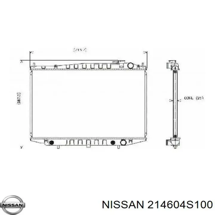 214604S100 Nissan/Infiniti Радіатор охолодження двигуна