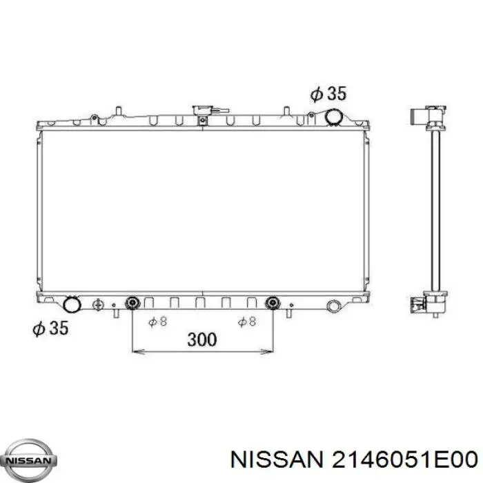 2146051E00 Nissan/Infiniti Радіатор охолодження двигуна