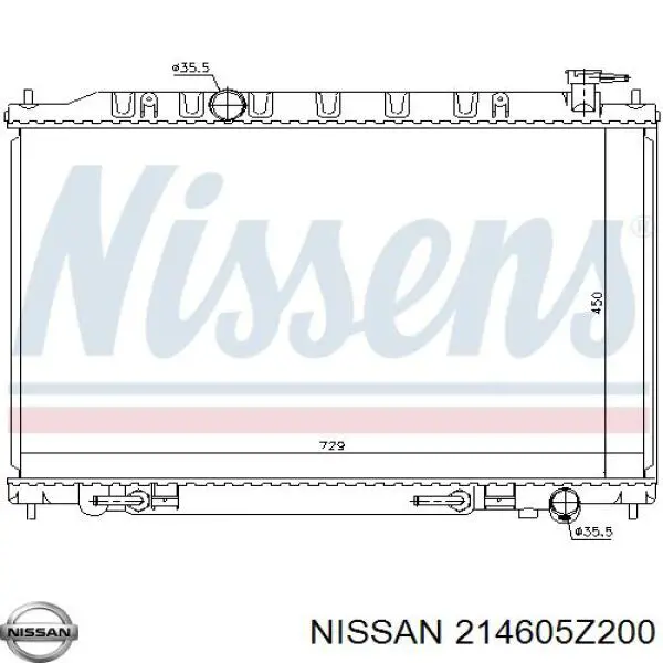 Купити 214605Z200 Nissan/Infiniti Радіатор двигуна