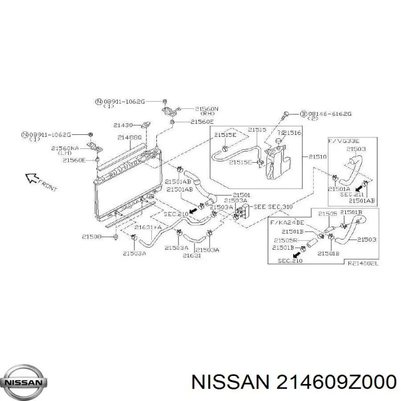 Радіатор основний Nissan/Infiniti 214609Z000 ціна, від 148.48 USD