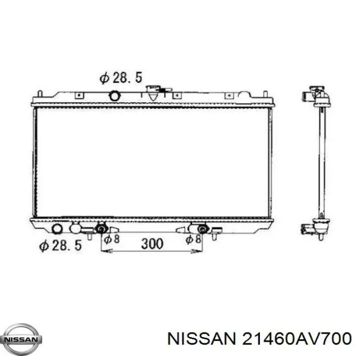 Радіатор основний Nissan/Infiniti 21460AV700 ціна, від 103.07 USD
