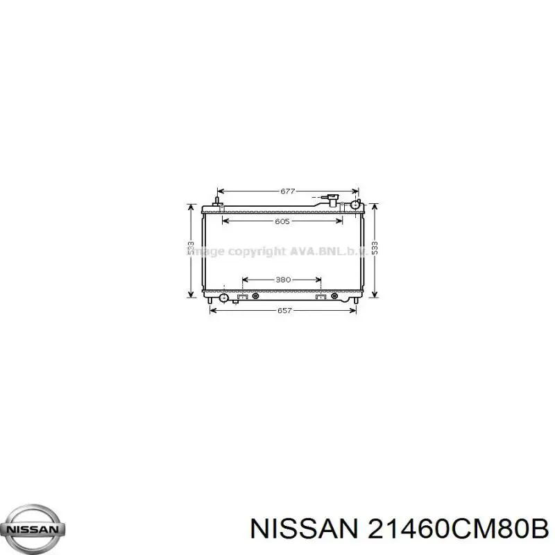 21460CM80B Nissan/Infiniti Радіатор охолодження двигуна