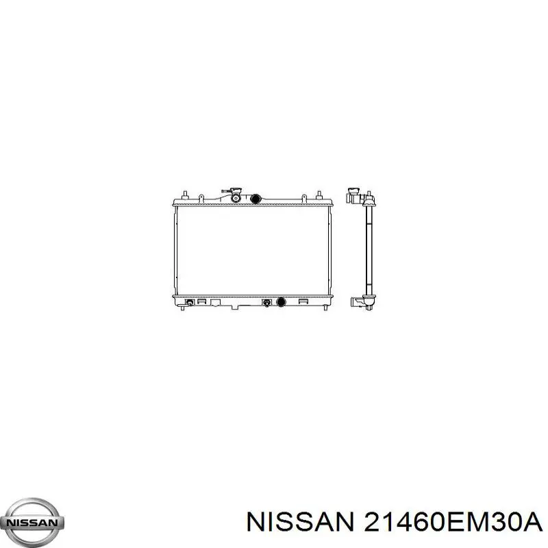 Радіатор охолодження двигуна 21460EM30A Nissan