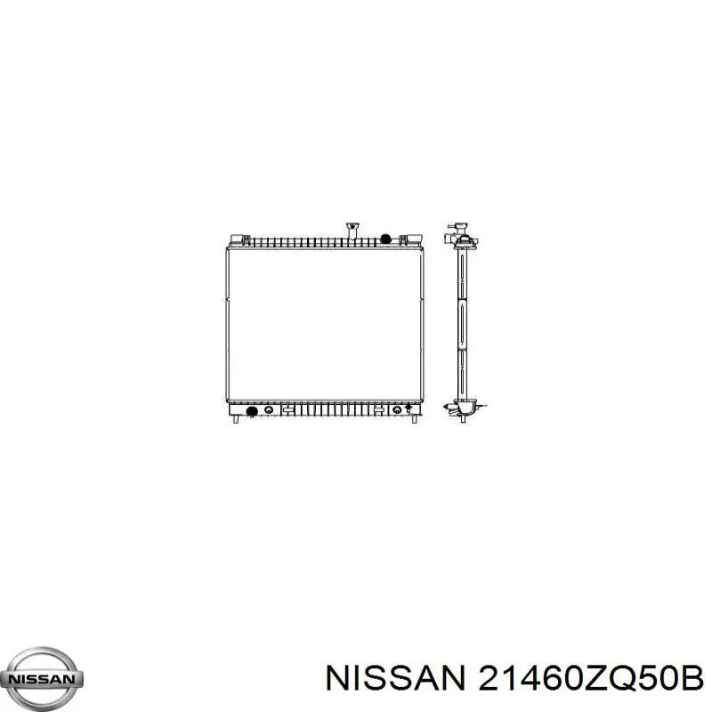 Радіатор охолодження двигуна 21460ZQ50B Nissan