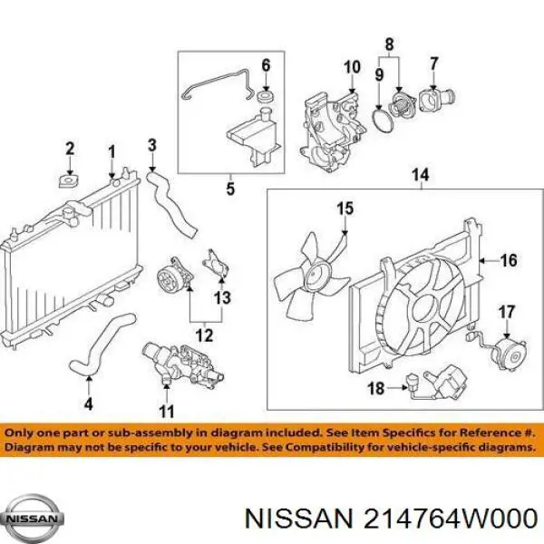  Nissan/Infiniti 214764W000 ціна, від 351.00 USD
