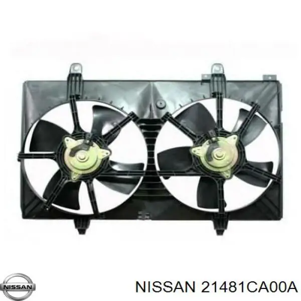 21481CA00A Nissan електровентилятор охолодження в зборі (двигун + крильчатка)