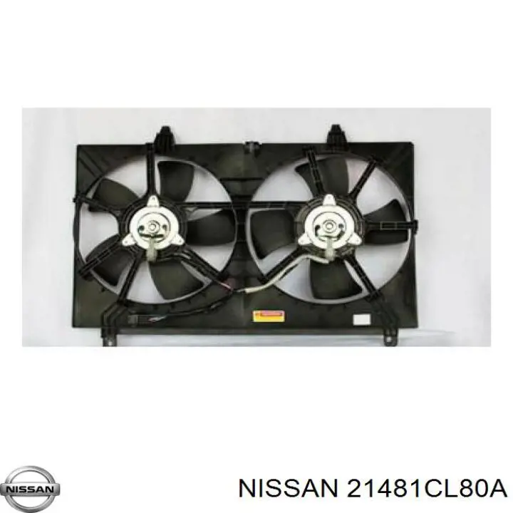 21481CL80A Nissan електровентилятор охолодження в зборі (двигун + крильчатка)