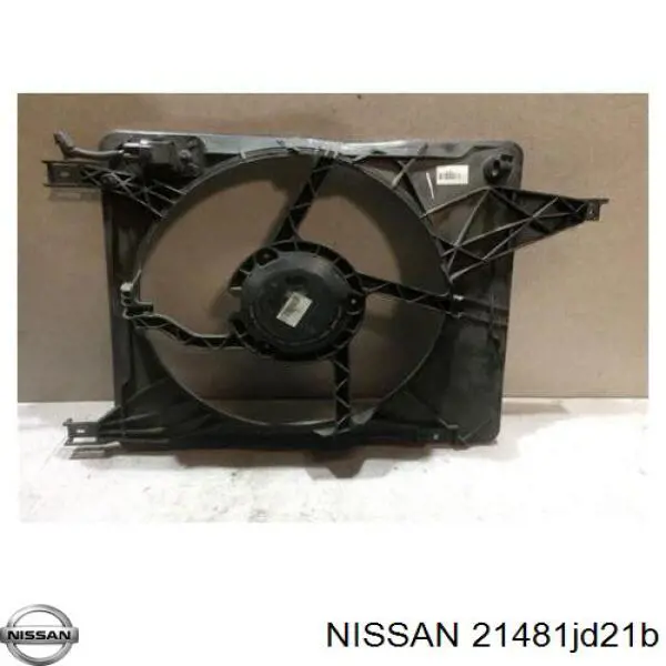 Дифузор радіатора охолодження, в зборі з мотором і крильчаткою 21481jd21b NISSAN