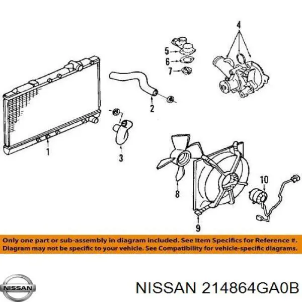 Купити 214864GA0B Nissan/Infiniti Вентилятор/крильчатка радіатора охолодження, правий