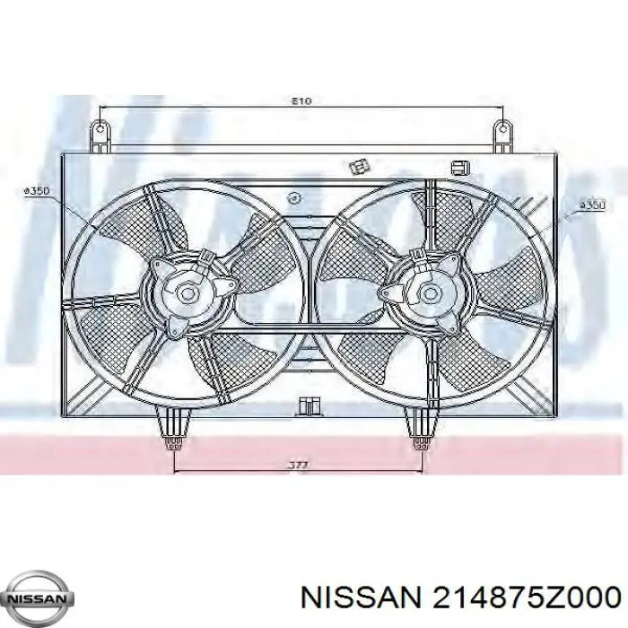 214875Z000 Nissan двигун вентилятора системи охолодження