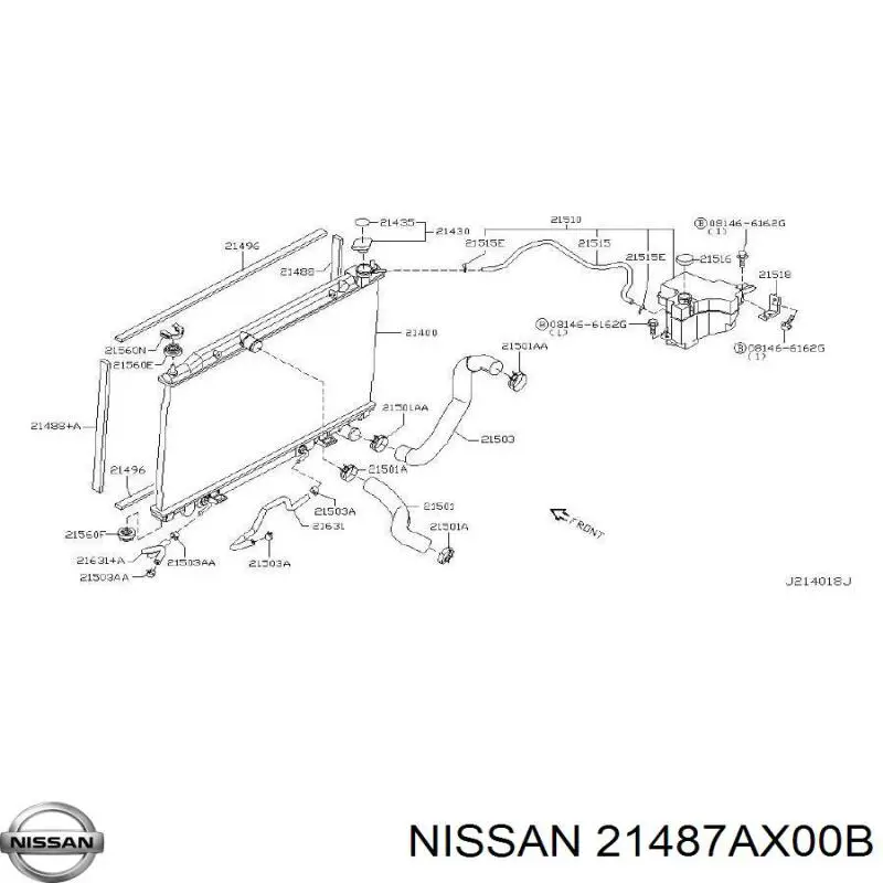 Купити 21487AX00B Nissan/Infiniti Двигун вентилятора системи охолодження
