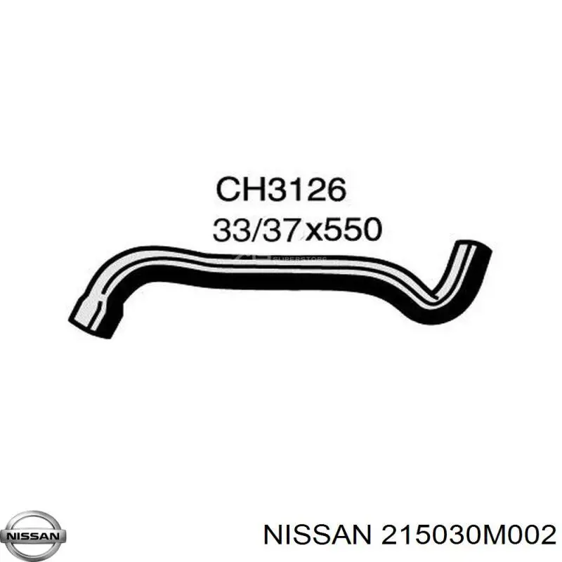 Шланг/патрубок радіатора охолодження, нижній на Nissan Almera (N15)