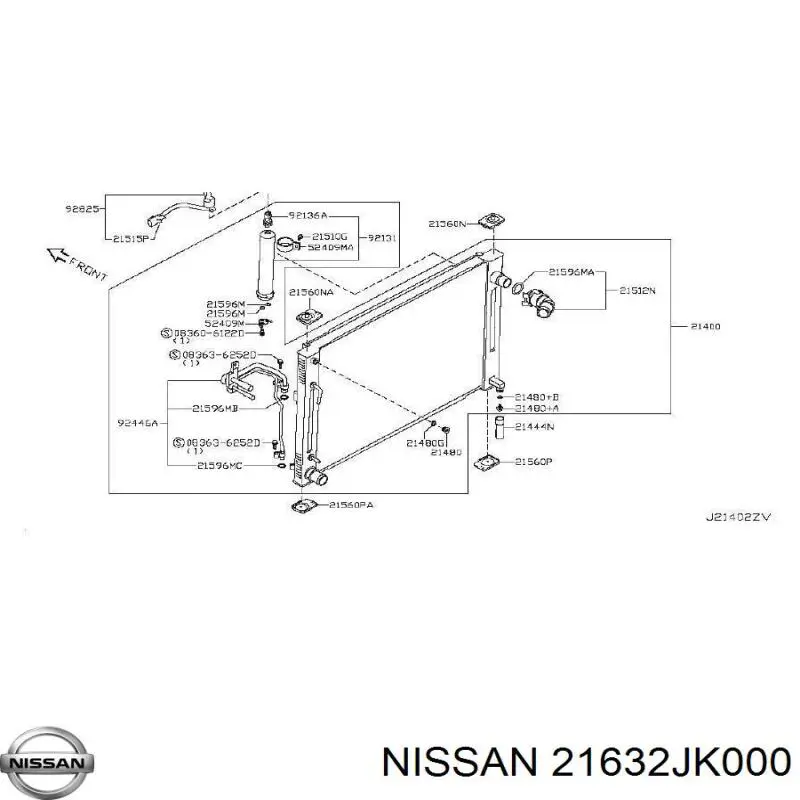  Nissan/Infiniti 21632JK000 ціна, від 13.63 USD