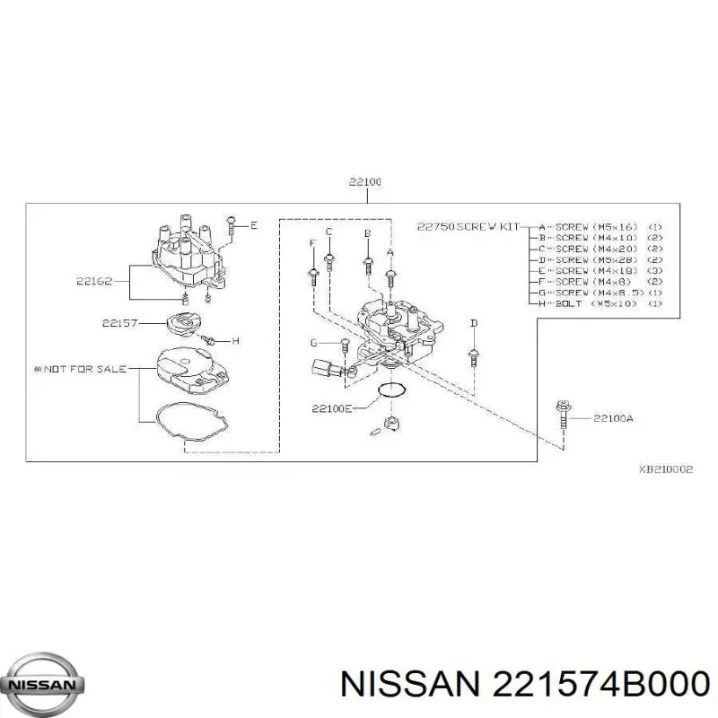 221574B000 Nissan бігунок (ротор розподільника запалювання)