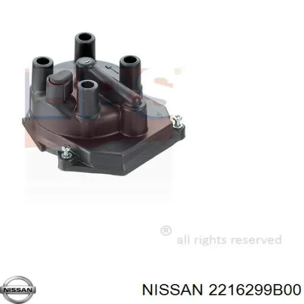 2216299B00 Nissan кришка розподільника запалювання/трамблера