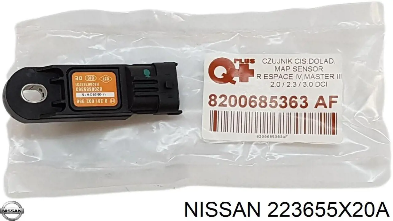 223655X20A Nissan датчик тиску у впускному колекторі, map