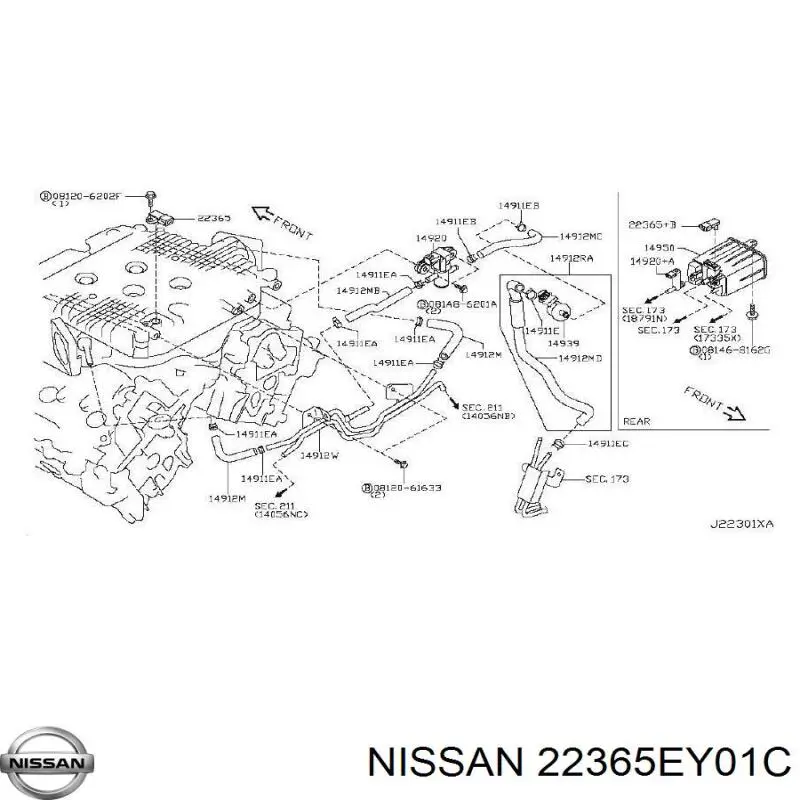 Купити 22365EY01C Nissan/Infiniti Датчик абсолютного тиску