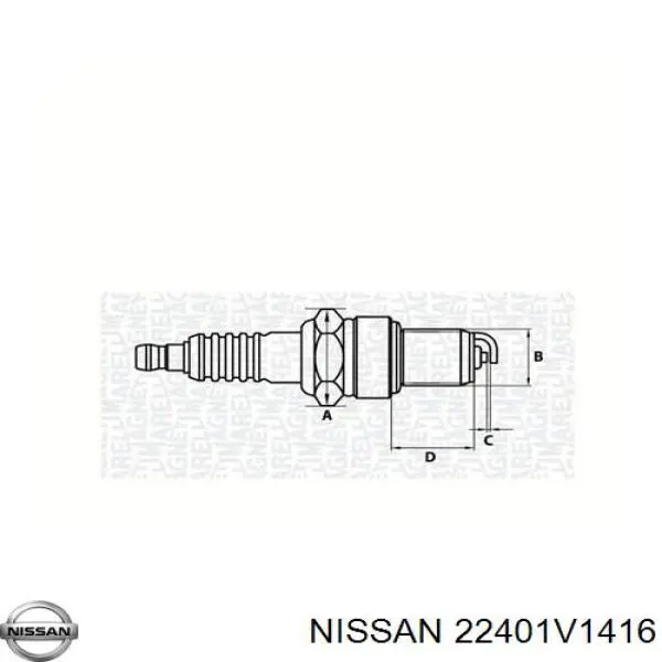 Свічки запалювання 22401V1416 Nissan/Infiniti