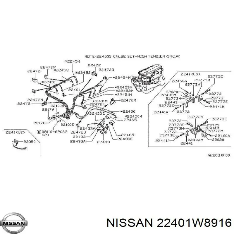 Свічки автомобільні Nissan/Infiniti 22401W8916 ціна, від 2.60 USD