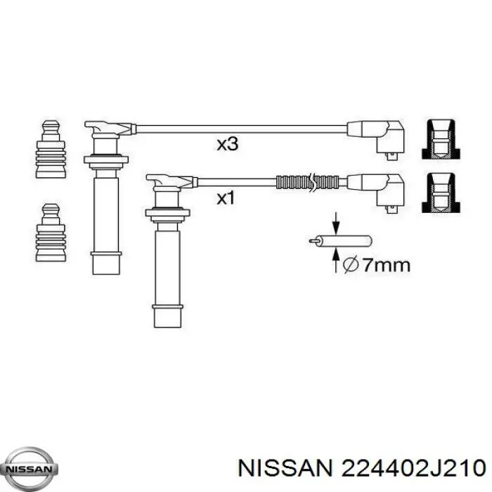 Купити 224402J210 Nissan/Infiniti Провід високовольтні, комплект