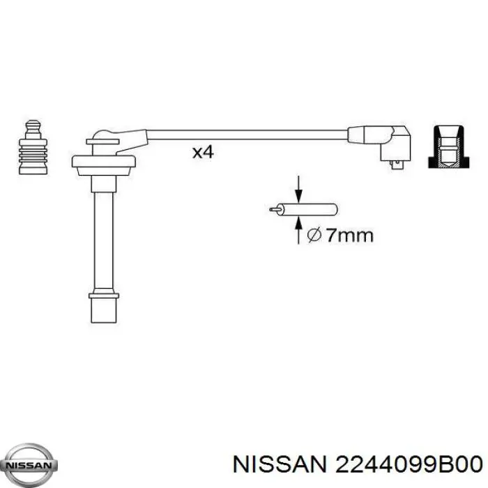 Дроти запалювання Nissan/Infiniti 2244099B00 ціна, від 30.16 USD