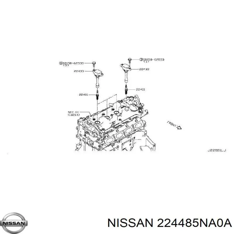 224485NA0A Nissan/Infiniti Котушка запалювання