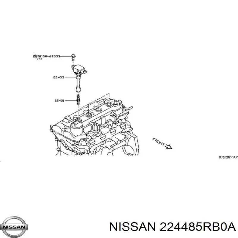 224485RB0A Nissan котушка запалювання
