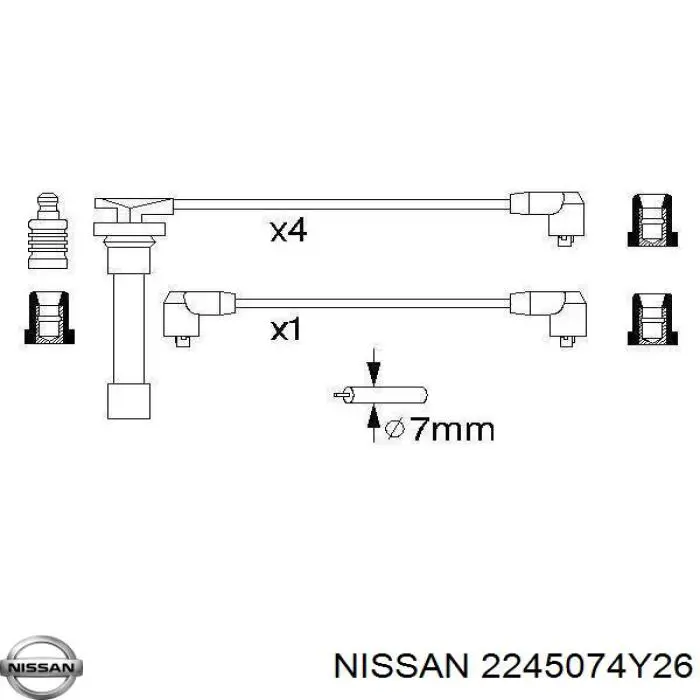 Дріт високовольтний Nissan/Infiniti 2245071J25
