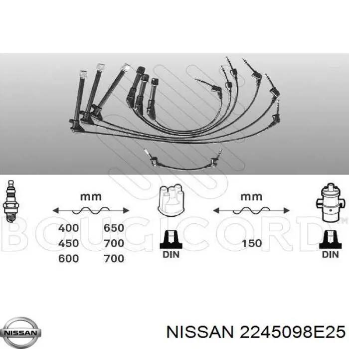 Купити 2245098E25 Nissan/Infiniti Провід високовольтні, комплект