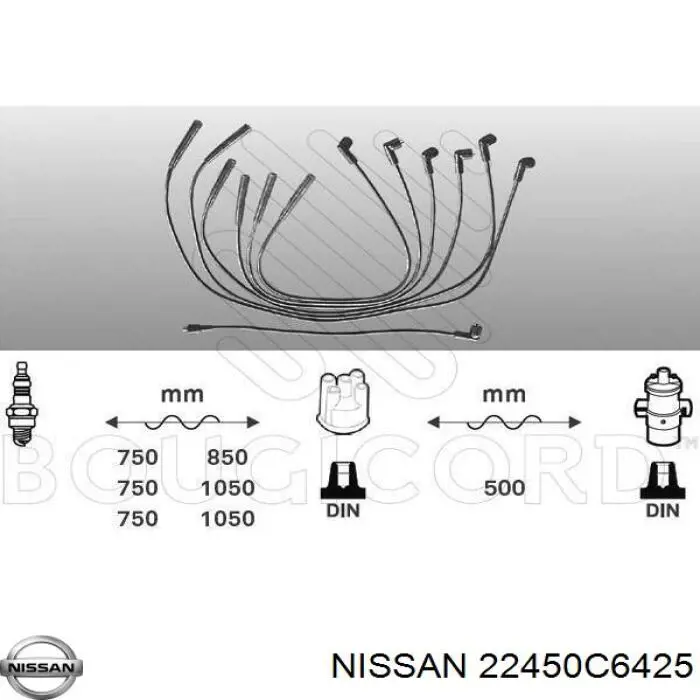 Купити CA1056 NIPPON MOTORS Провід високовольтні, комплект