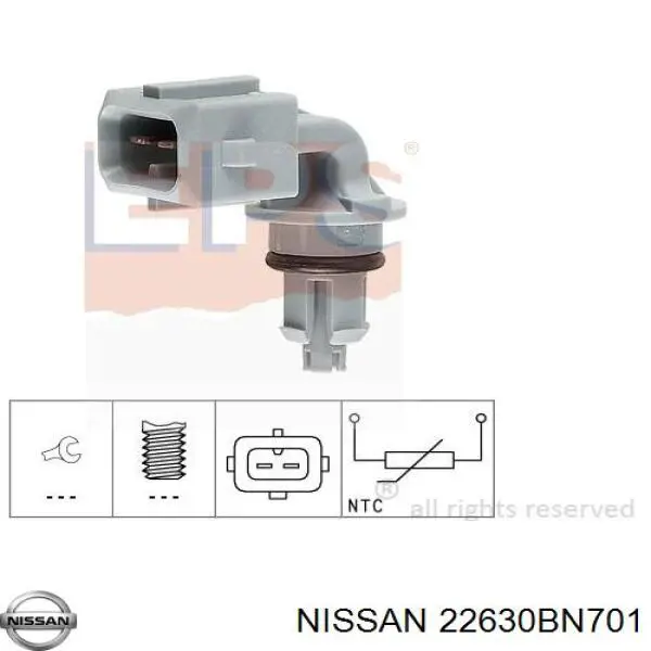 22630BN701 Nissan датчик температури повітряної суміші