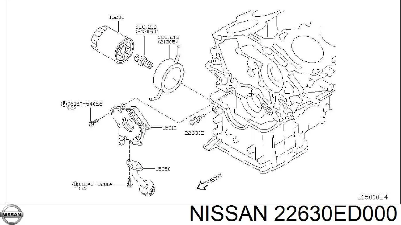 22630ED000 Nissan датчик температури охолоджуючої рідини