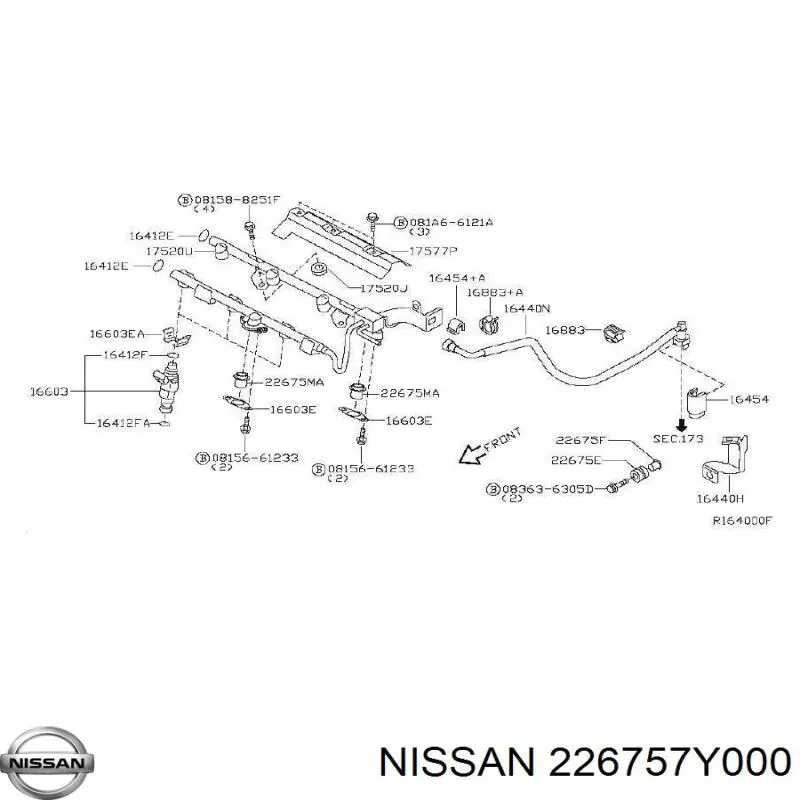 226757Y000 Nissan/Infiniti Регулятор тиску палива