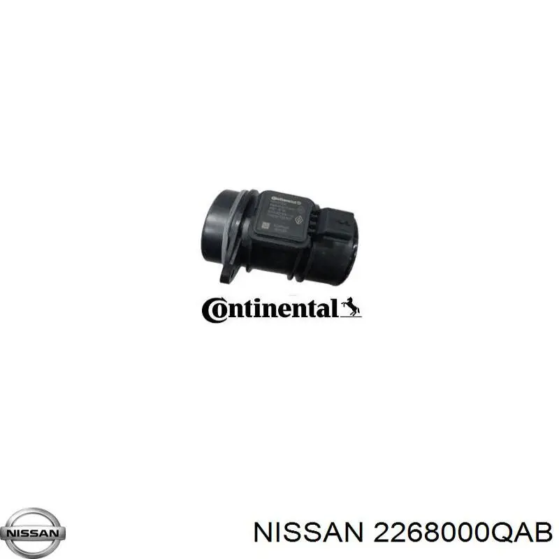 2268000QAB Nissan датчик потоку (витрати повітря, витратомір MAF - (Mass Airflow))