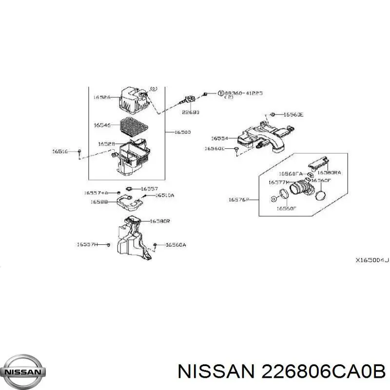 226806CA0B Nissan/Infiniti Датчик витрати повітря