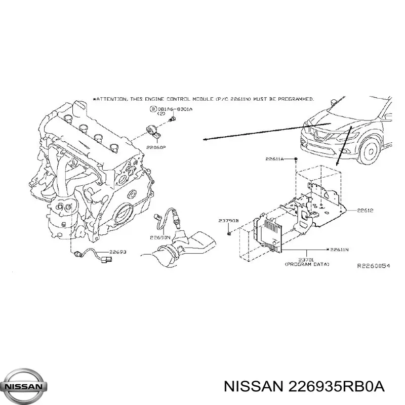  Nissan/Infiniti 226935RB0A ціна, від 88.69 USD