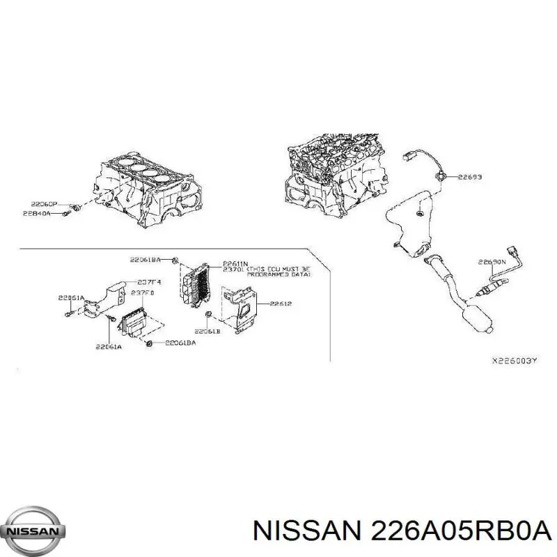 Лямбдазонд, датчик кисню після каталізатора Nissan/Infiniti 226A05RB0A ціна, від 12.67 USD