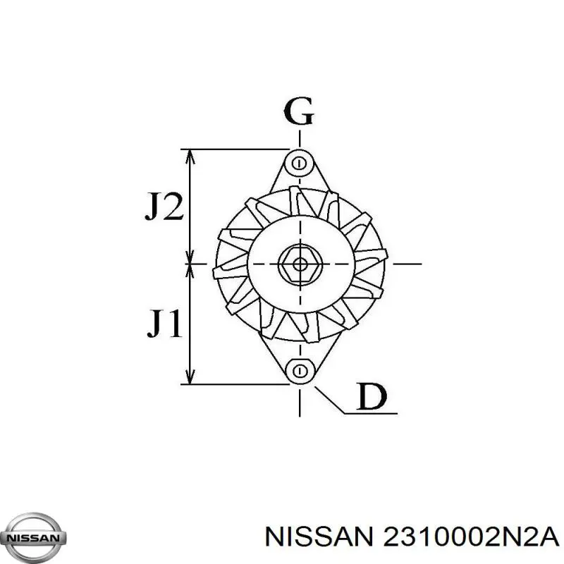 Генератор 2310002N2A Nissan