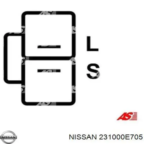 Генератор Nissan/Infiniti 231000E705 ціна, від 162.87 USD
