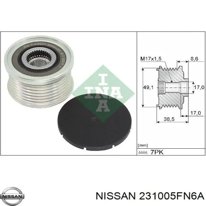 231005FN6A Nissan генератор