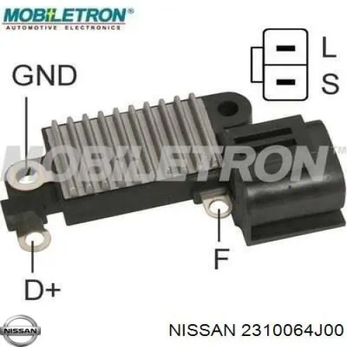 Генератор 2310064J03 Nissan/Infiniti