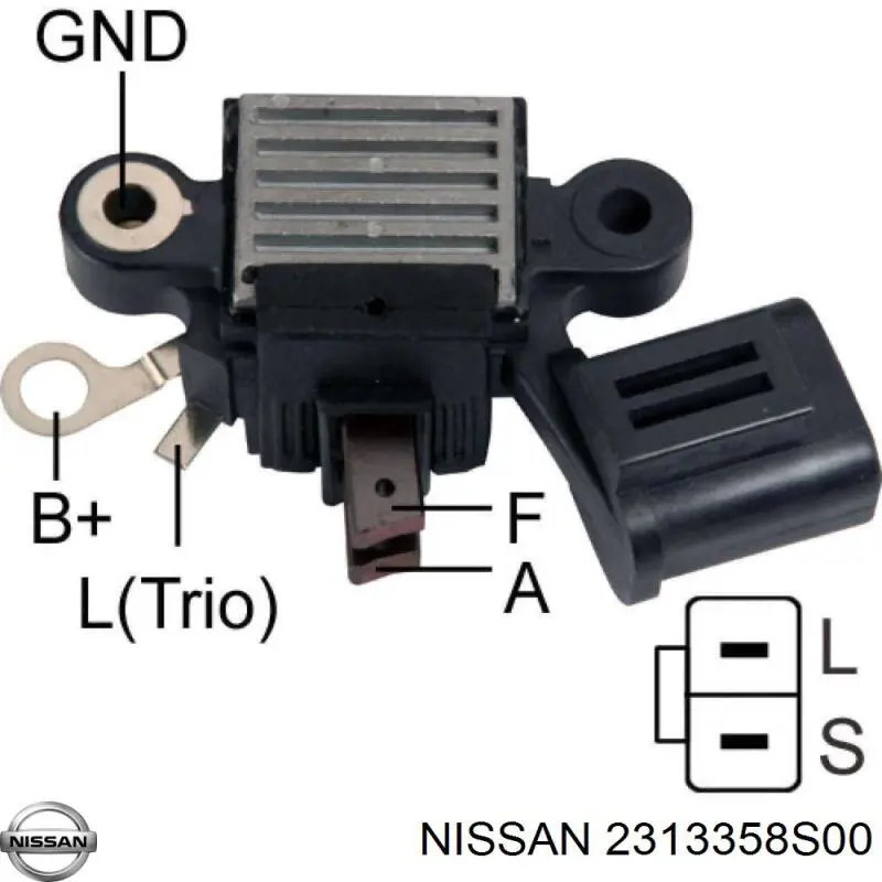 2313358S00 Nissan реле-регулятор генератора, (реле зарядки)