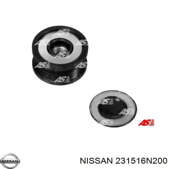 Купити 231516N200 Nissan/Infiniti Шків генератора