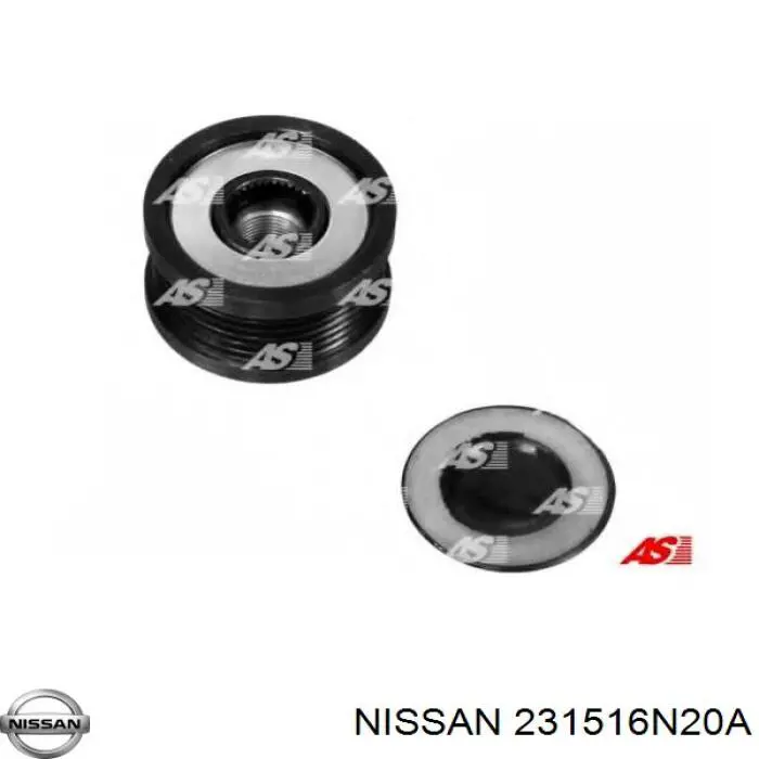 231516N20A Nissan шків генератора