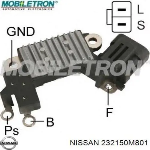 232150M801 Nissan/Infiniti Реле-регулятор (напруги)