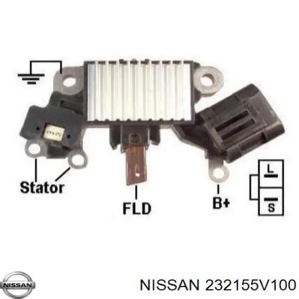 Реле зарядки генератора Nissan/Infiniti 232155V100 ціна, від 17.59 USD