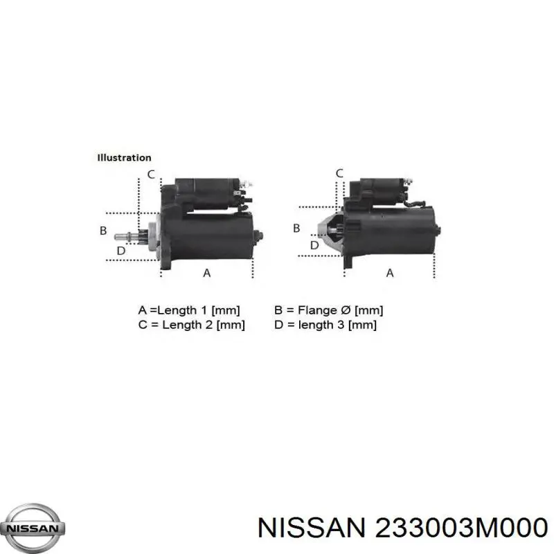 Стартер Nissan/Infiniti 233003M000 ціна, від 73.36 USD