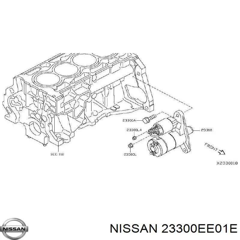 23300EE01E Nissan стартер